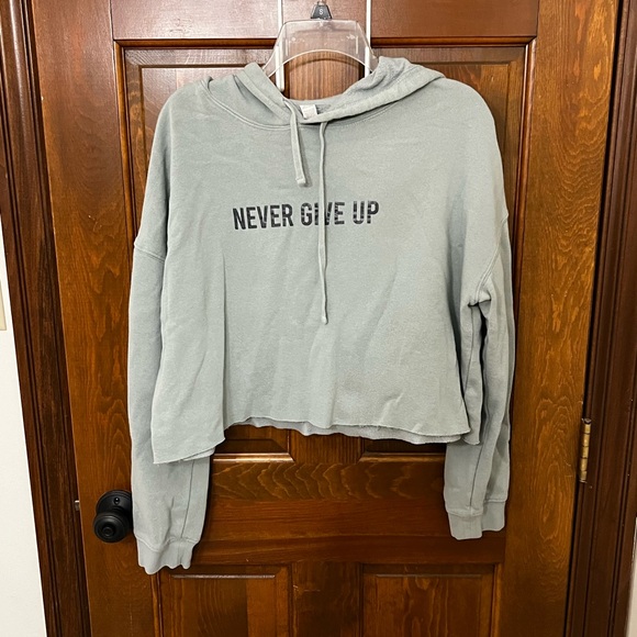 Inspiring Mint Cropped Hoodie - Picture 1 of 5